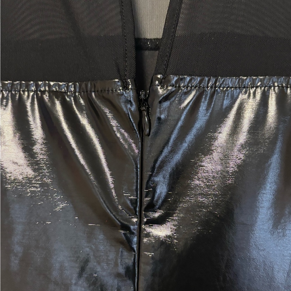 Black Dress sheer and shiny 1X - Picture 3 of 6